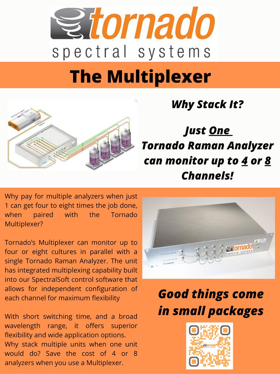 Learn how Tornado's Multiplexer can save you cost, reduce maintenance burden and monitor more channels with one Tornado Raman Analyzer!

#Multiplexer #ramanspectroscopy #RamanAnalyzer #ProcessMonitoring #TornadoSpectralSystems #MeasurementsYouCanTrust