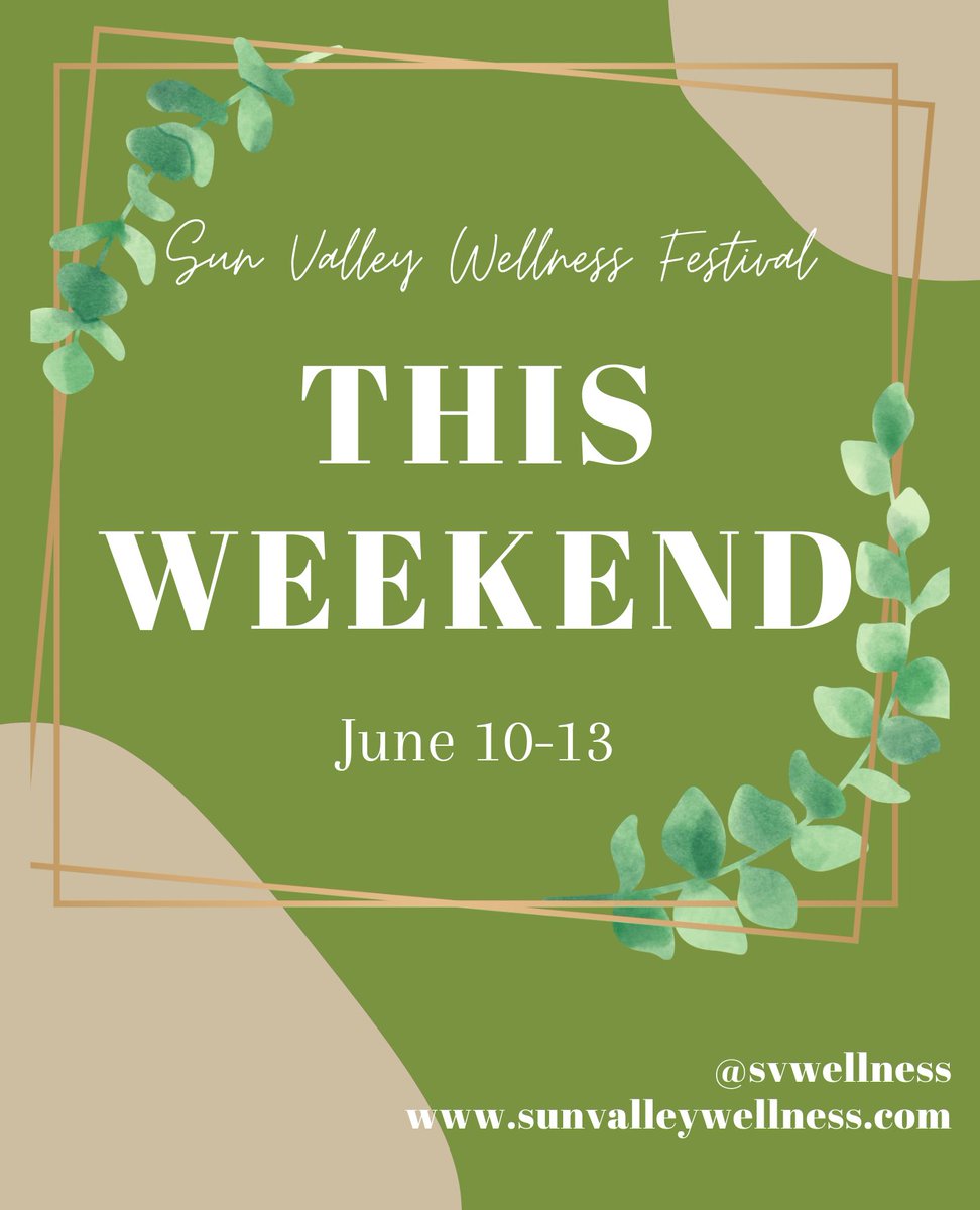 The Sun Valley Wellness Festival is happening all weekend THIS WEEKEND, Friday, June 10 through Monday, June 13, live and virtual. 

✨ Find your Wellness Festival Passes and Tickets at sunvalleywellness.org/tickets-and-pa… ✨

#wellness #sunvalleyidaho