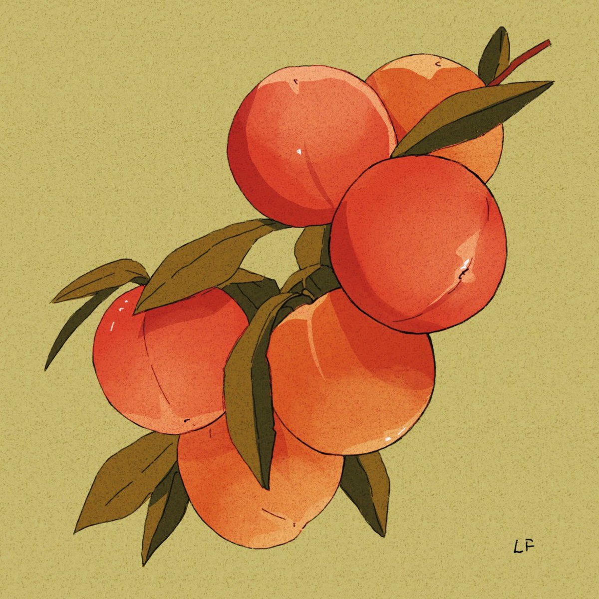 「Juicy peaches 」|Libbyのイラスト