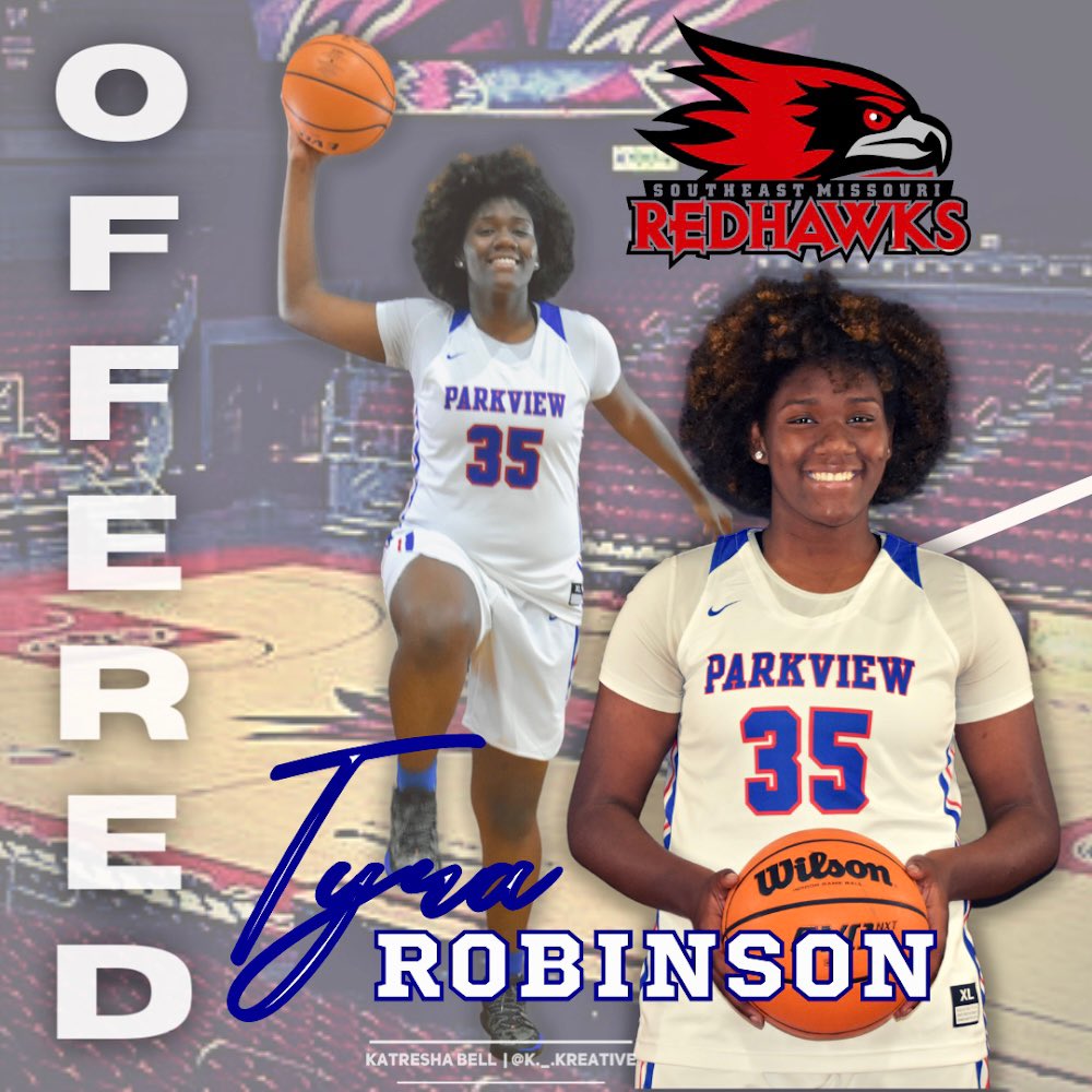Congrats @Tyraaamaeee2023 on your OFFER from Southeast Missouri State!♥️💙

<a href="/OfficialSEMOWBB/">SEMO Women’s Basketball</a> 
@p_parkviewlrsd <a href="/big73miller/">Kevin Miller</a> <a href="/geeksNathletes/">Sports Geek 🤓</a> <a href="/CrunkdOutEnt/">C.O.E Films</a> <a href="/HlbaSports/">HLBA Sports</a> <a href="/sharpsolutions/">mr.mathematics</a>