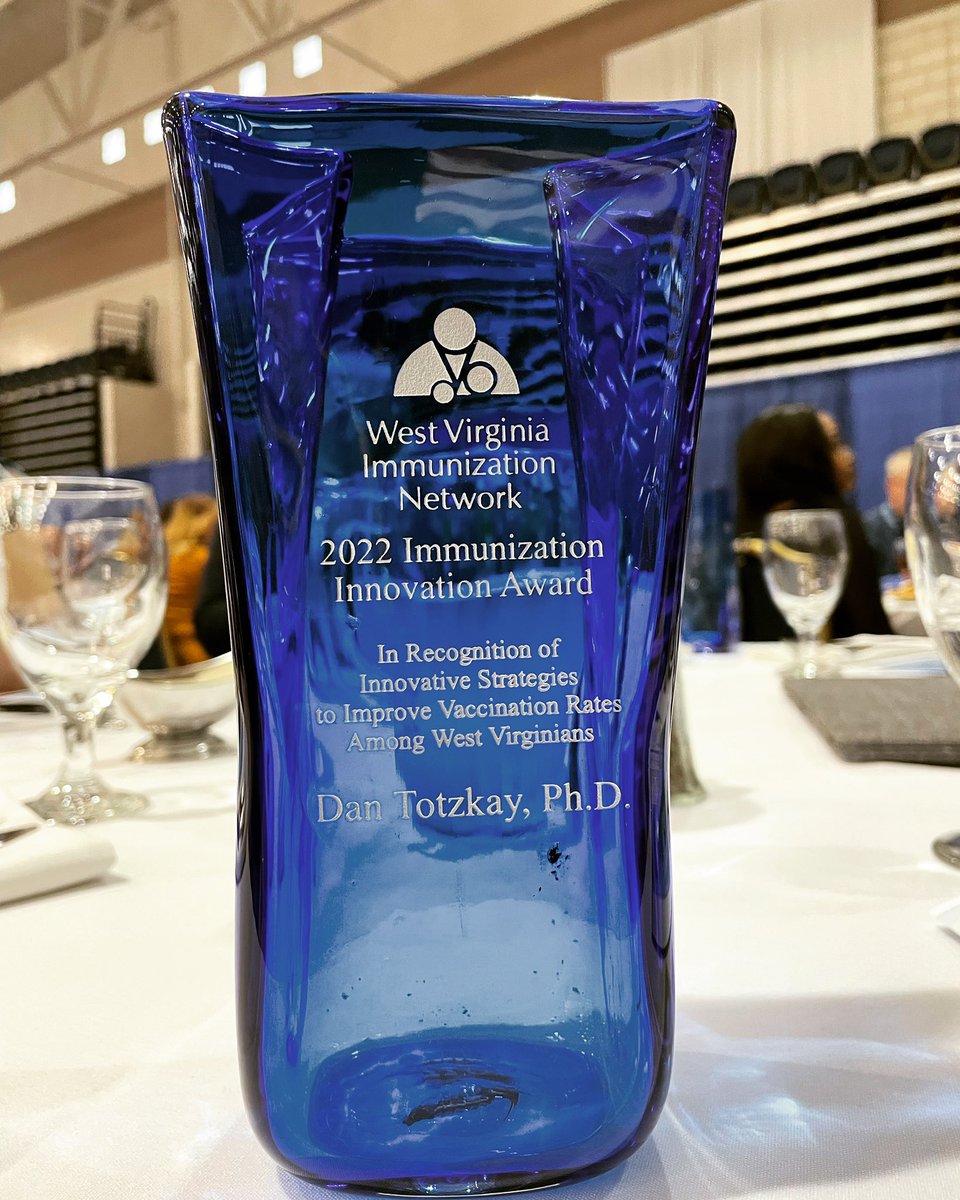 dannytotz's tweet photo. Wowow what an absolute honor to receive this amazing award along with my partners in crime @JuliaDaisyPMC &amp; @LisaCostelloWV !!! This was a total surprise and I’m so thankful for the amazing team and partners we have here in WV!! #CommunityImmunityWV https://t.co/QJnQxmOSwW