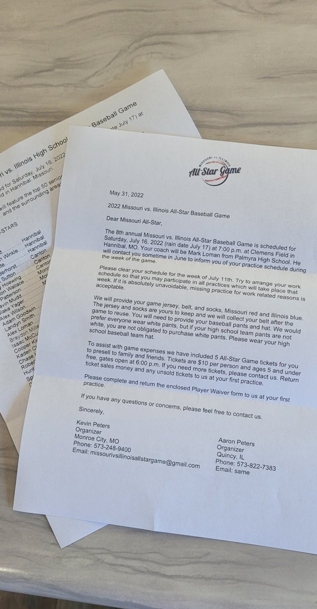 Official Eastern MO vs Illinois All-Star game teams. Blessed to be invited to participate🙏
<a href="/ChrisDuerr/">Chris Duerr</a> <a href="/LeakKelly/">Rob Ehlers</a> <a href="/BrelandNate/">Nate Breland</a>