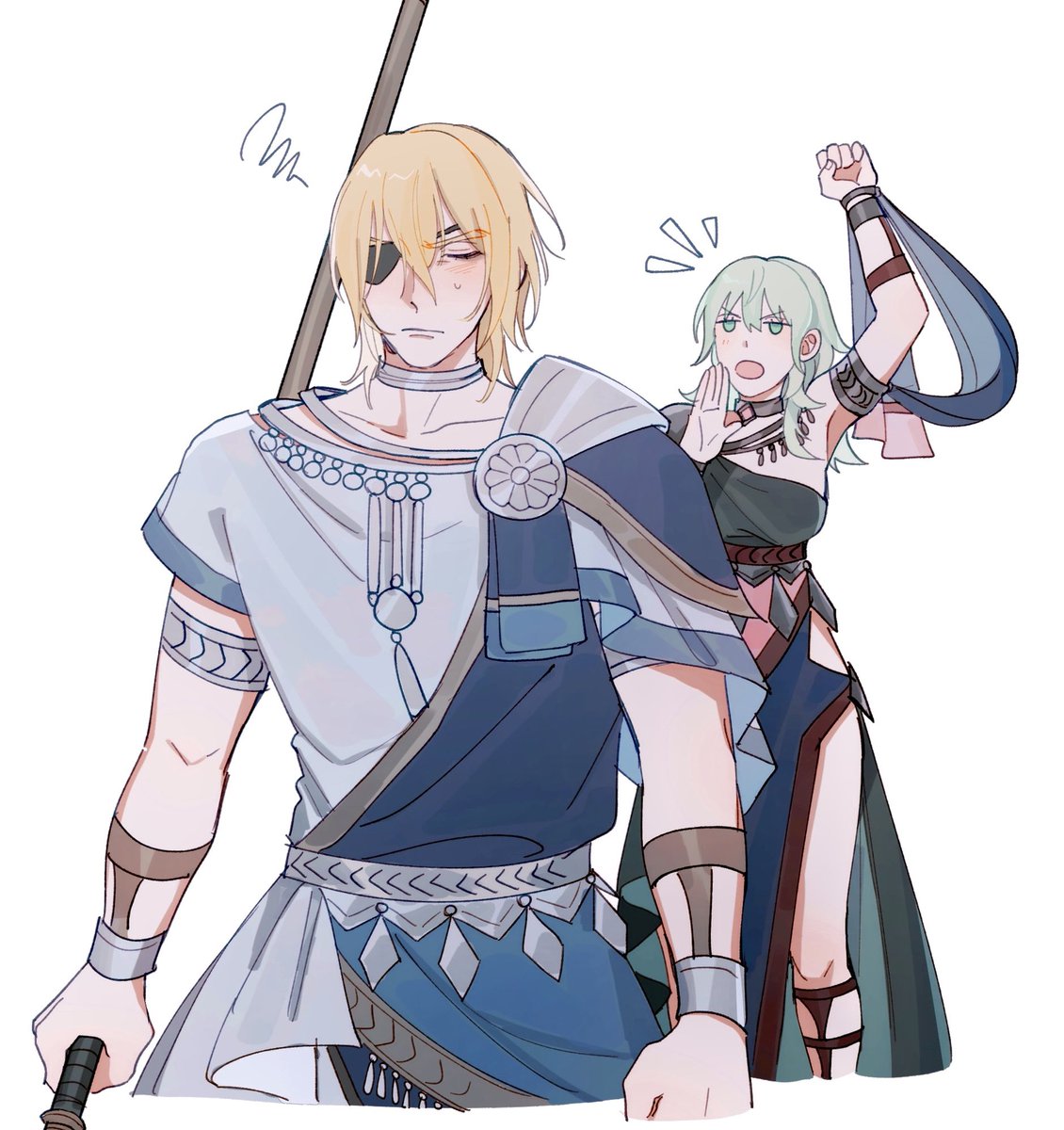 Begrudgingly he would change, coming back soon enough dressed to match her.

"I don't see the appeal in wearing something like this. I'm hardly what you can call a dancer."