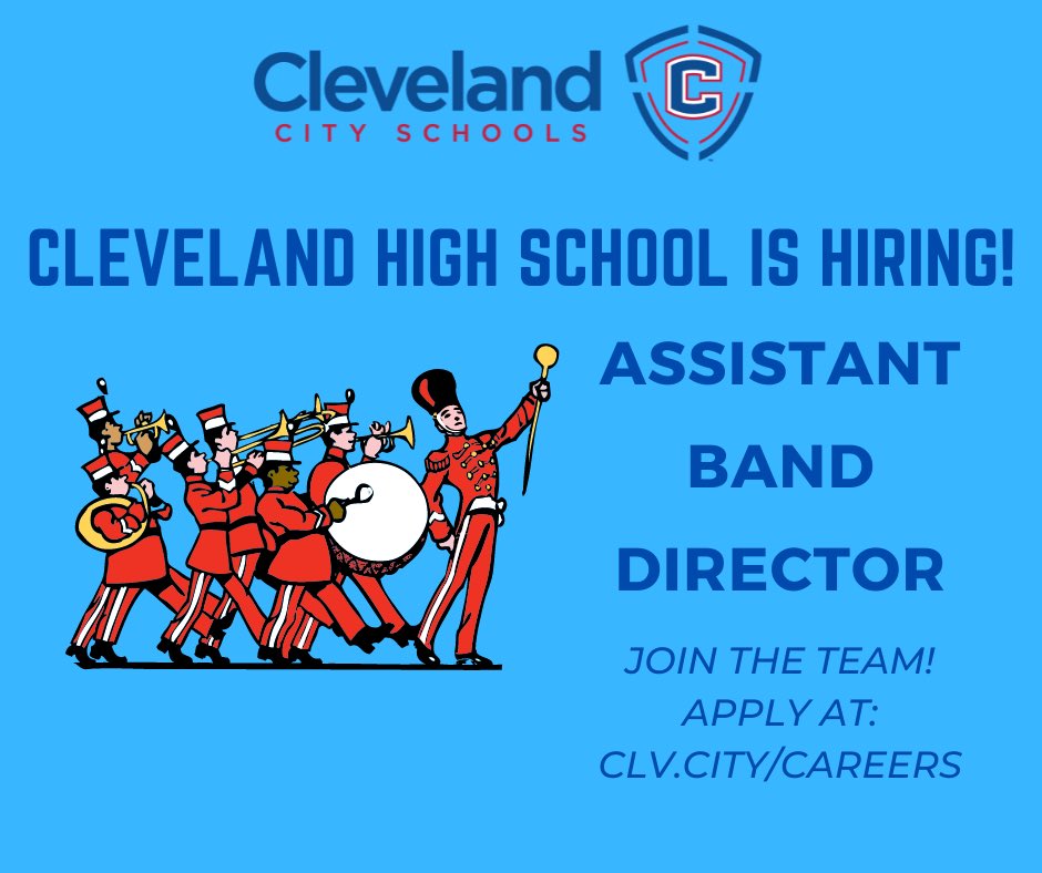 Cleveland High School is hiring! Apply at clv.city/careers.