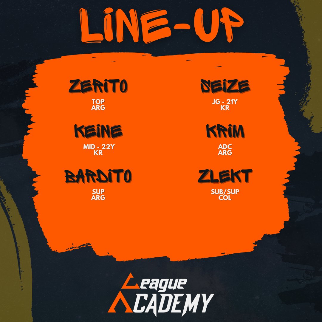 league_academy2's tweet photo. Presentaremos todos los equipos que competirán en la @LLA. Esta vez hablaremos de @XTENEsports
🔝 @zzzerito
🌲 @Seize_lol
🔮 @Keine_lol
🏹 @Krim_lol
🛡 @ssanti_martin
🛡 Zlekt
#GOXTN #BotArmy #XTNWIN https://t.co/xKw6y0FYvW