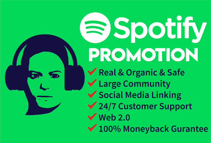 Spotify Promotion Service.
#spotify #SocialMedia #music #podcast #itunesmusic  #spotifypodcasts #SpotifyxBTS