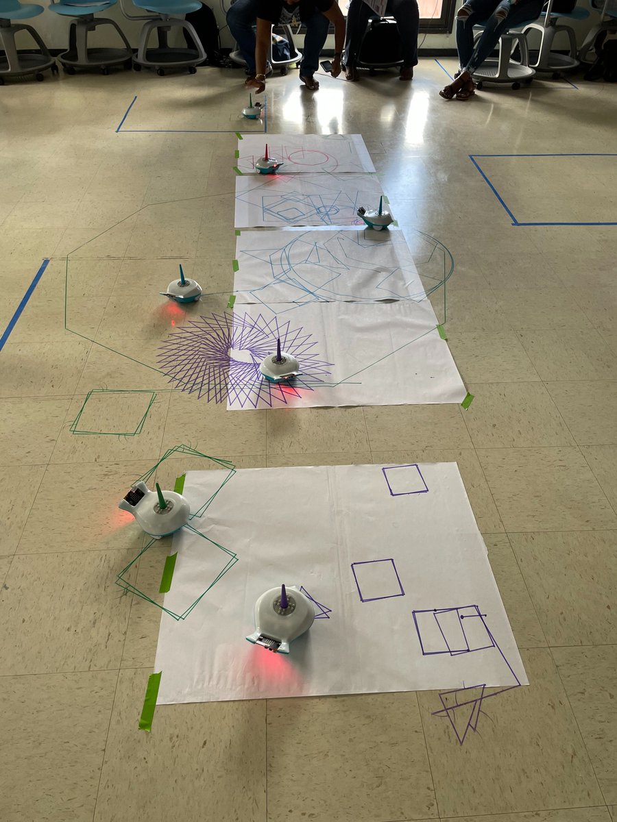 birdbraintech's tweet photo. Sometimes getting creative with robotics means coloring OUTSIDE the lines. These #FinchRobots at @UVI_edu in St. Croix will give you a quick tutorial😎 Big thanks to @InfyFoundation @GT_CCEC & @HummingTom for taking us along on this amazing week of PD in the US Virgin Islands! https://t.co/4oIouIejXt