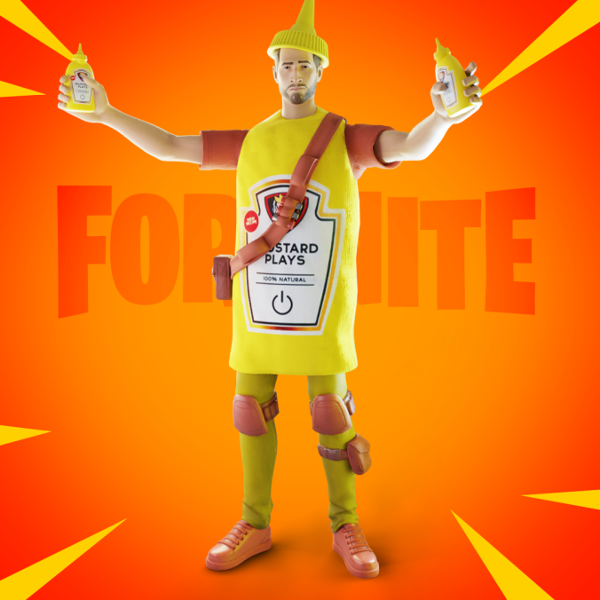 MustardPlays's tweet photo. One of my discord members (Hsoj) made this skin concept, and I know it would never happen, but I would LOVE something like this! Mustard pick axes too? Sheeeeesh! https://t.co/6U42T6ova9