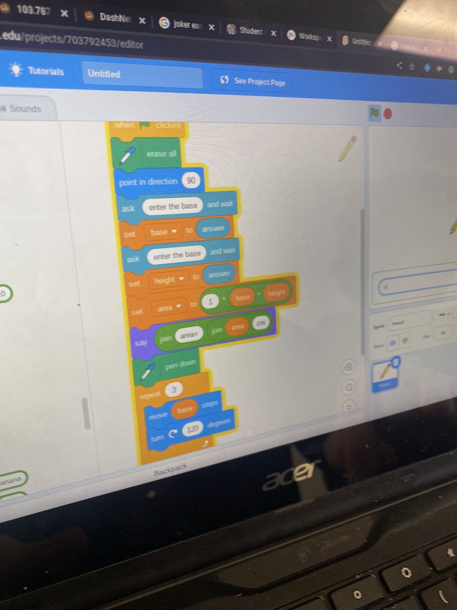Mrs. Dorsey (@mrsdorsey_ocsb) on Twitter photo Having a blast learning with the grade 7s at <a href="/AllSaintsOCSB/">All Saints High School</a> <a href="/MissPPrinciotta/">Ms Princiotta</a> <a href="/MsWilsonOCSB/">Krista Wilson</a> β‘οΈ students created polygons using the π extension in <a href="/scratch/">Scratch Team</a> & were challenging to find the area & surface area if it were to become a prism π»βΌοΈ
#ocsbMath #ocsbATM #ocsbBeInnovative Having a blast learning with the grade 7s at <a href="/AllSaintsOCSB/">All Saints High School</a> <a href="/MissPPrinciotta/">Ms Princiotta</a> <a href="/MsWilsonOCSB/">Krista Wilson</a> β‘οΈ students created polygons using the π extension in <a href="/scratch/">Scratch Team</a> & were challenging to find the area & surface area if it were to become a prism π»βΌοΈ
#ocsbMath #ocsbATM #ocsbBeInnovative