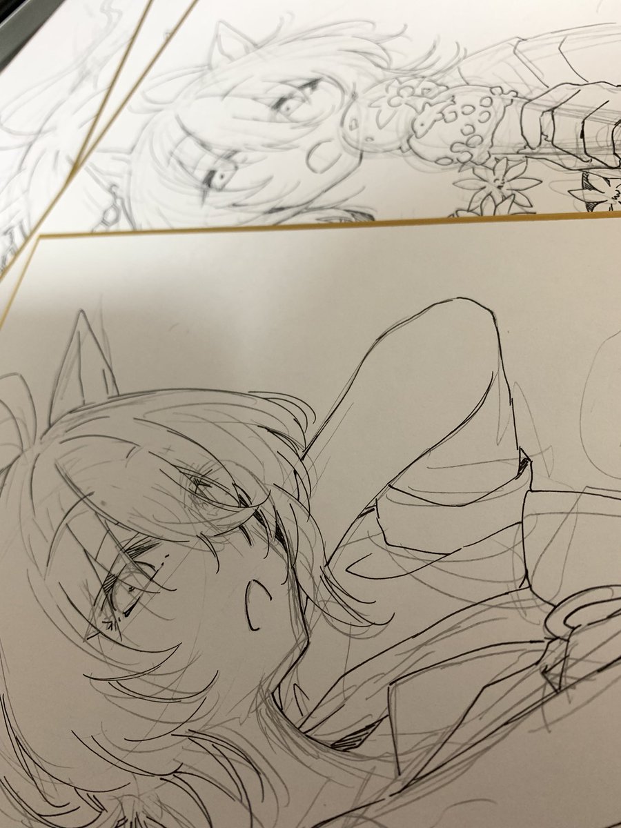 いろいろ描きました。どう仕上げるかは起きてから考える。 