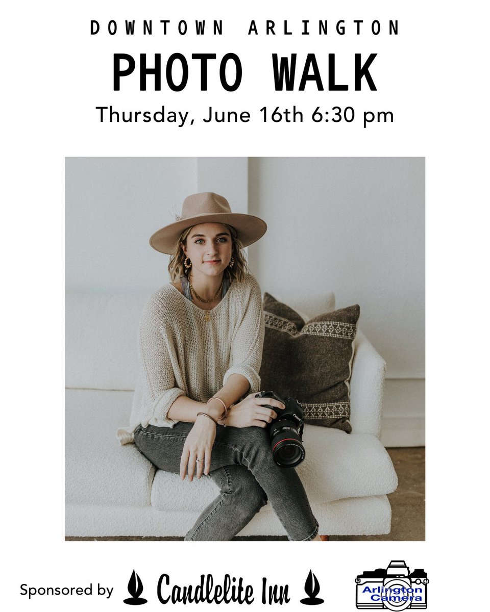 Join us for this free, guided #ArlingtonPhotoWalk through <a href="/DTarlington/">Downtown Arlington</a> on 6/16 @ 6:30pm. Learn more and sign up here: downtownarlington.org/do/downtown-ph…