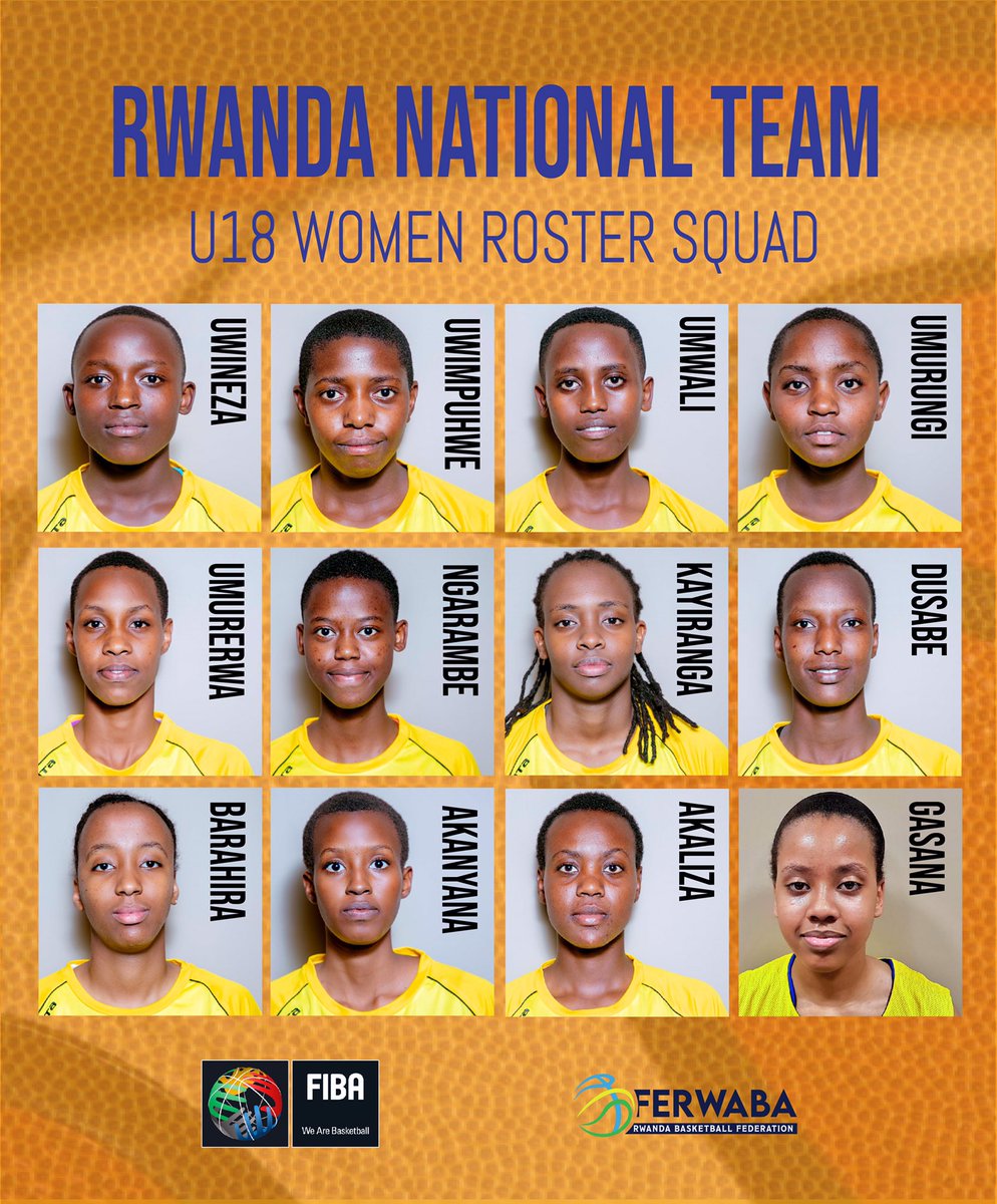 ferwabaRW's tweet photo. UPDATE
Tonight Our very Own National teams U18 Men And Women will fly to Kampala, Ahead of U18 @FIBA @AfroBasket ZONE 5 Qualifiers 2022. 

The games will start from 13th to 18th June 2022. 

We wish the TEAMS To PLAY ON. 

We are RWANDA 

#basketball 

The Squads in Pictures https://t.co/ijg7tAFoGU