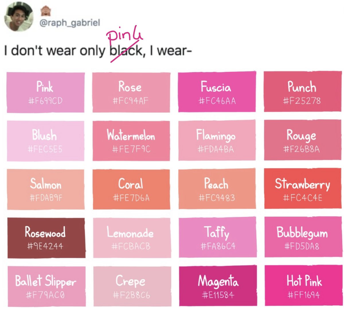 I turned black clothing memes into pink clothing memes: