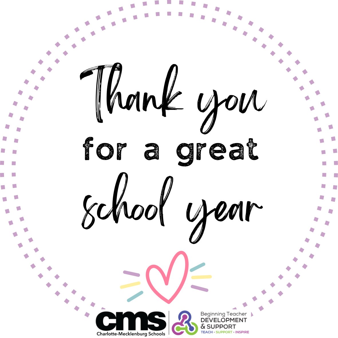 ❤️Team BTD&amp;S wants to sincerely THANK all <a href="/CharMeckSchools/">Charlotte-Mecklenburg Schools</a> teachers for a fabulous school year!

🌞Take time to enjoy your summer!

#cmsbtds #summerbreak