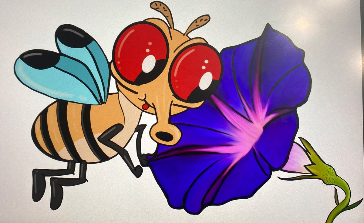 monkeyingwords's tweet photo. Whenever I get overwhelmed with my computation work 🧬👩🏻‍💻… I’ll sit back and draw… Meet D.elegans a flower feeder… one of the fly species that I’m working on. #Drosophila #phdlife #phdvoice #procreate https://t.co/G930LwJjHq