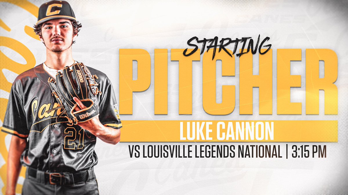 TheCanesBB's tweet photo. Luke Cannon (@GoCamelsBSB commit) will get the start on the bump today for the American squad! https://t.co/rFpmKwt0C5