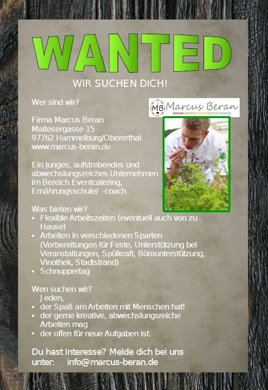 marcusberan's tweet photo. Du interessierst/kennst dich aus für/mit Wein? Bist gerne im Kontakt mit Kunden &amp; Lebensmitteln? Dann bist du bei uns genau richtig!
Wir suchen speziell für unsere Standorte in Bad Kissingen &amp; Münnerstadt fleißige Helferlein. Wir freuen uns über deine Nachricht https://t.co/AkhqDOy7Oo