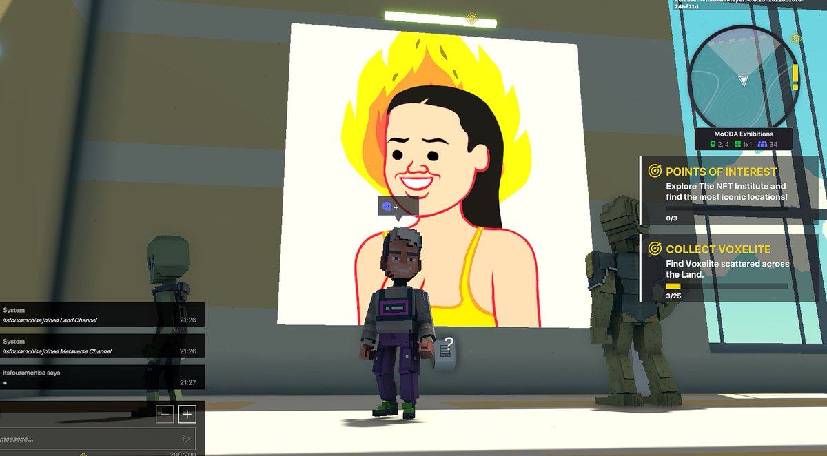 script_woman's tweet photo. @TheSandboxGame @MOCDA_ I just participated in the #TheSandbox weekly contest for a chance to win 200 mSAND! Here is my favorite piece from the exhibition, check out my screenshot below!
👇 https://t.co/AW3PJSwfuV