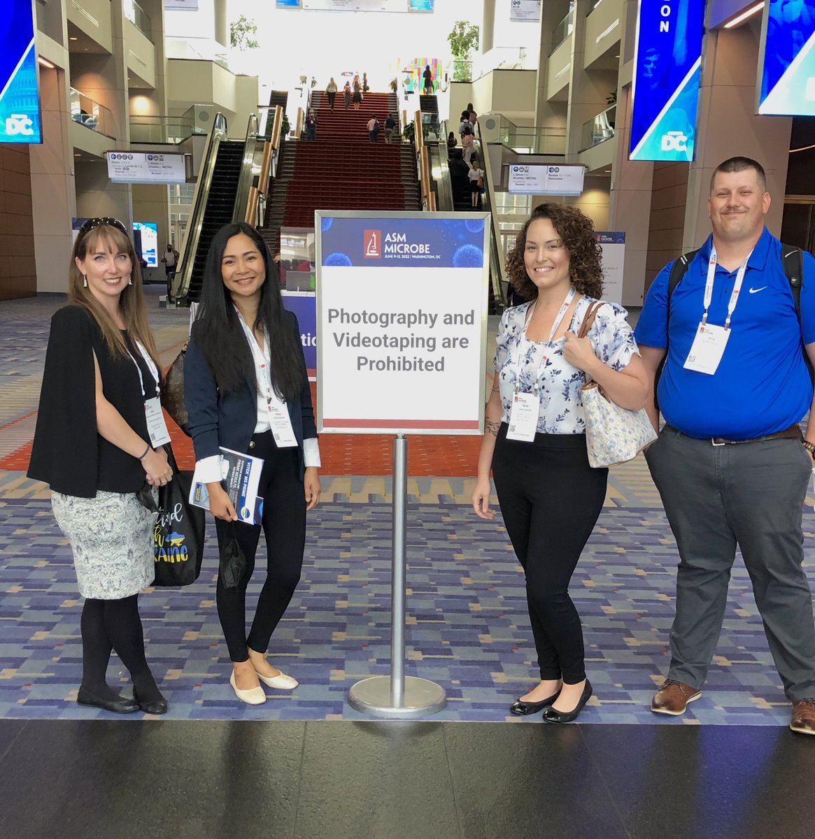 Finally back to face-to-face meetings in the #ASMMicrobe2022 after 2 years of pandemic. Representing #torreslab with Sarah Bowser, @JacobStockton16 and Dr Nittaya Khakhum. #melioidosis #Bpm #microbiology #postdoc