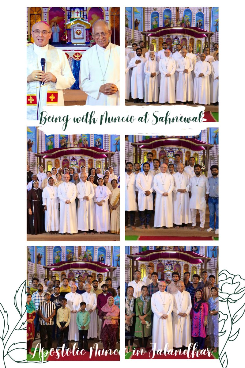 Dio_JALANDHAR's tweet photo. Cordial Welcome to Apostolic Nuncio Archbishop Leopoldo Girelli to the Diocese of Jalandhar. Glimpses from the Day-01 of his three days of Pastoral Visit in the Diocese. https://t.co/sQNAnwYeiE