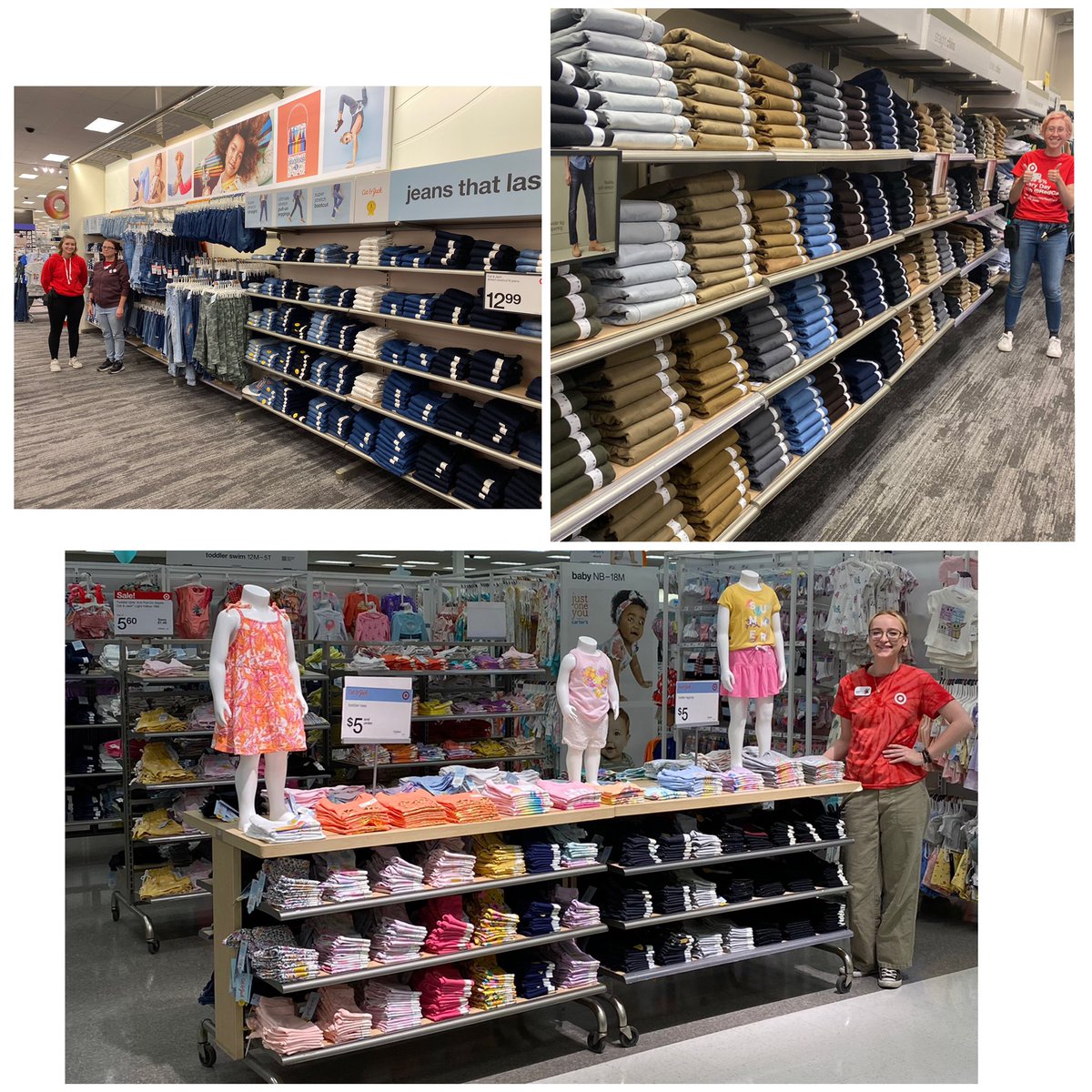 Big shoutout to the newest addition to our style team:Allison and Torie. Also VM Katie and team trainer catrena for training them the right way! #D107 #T2454🤩🤩🤩👖🩳👗👚