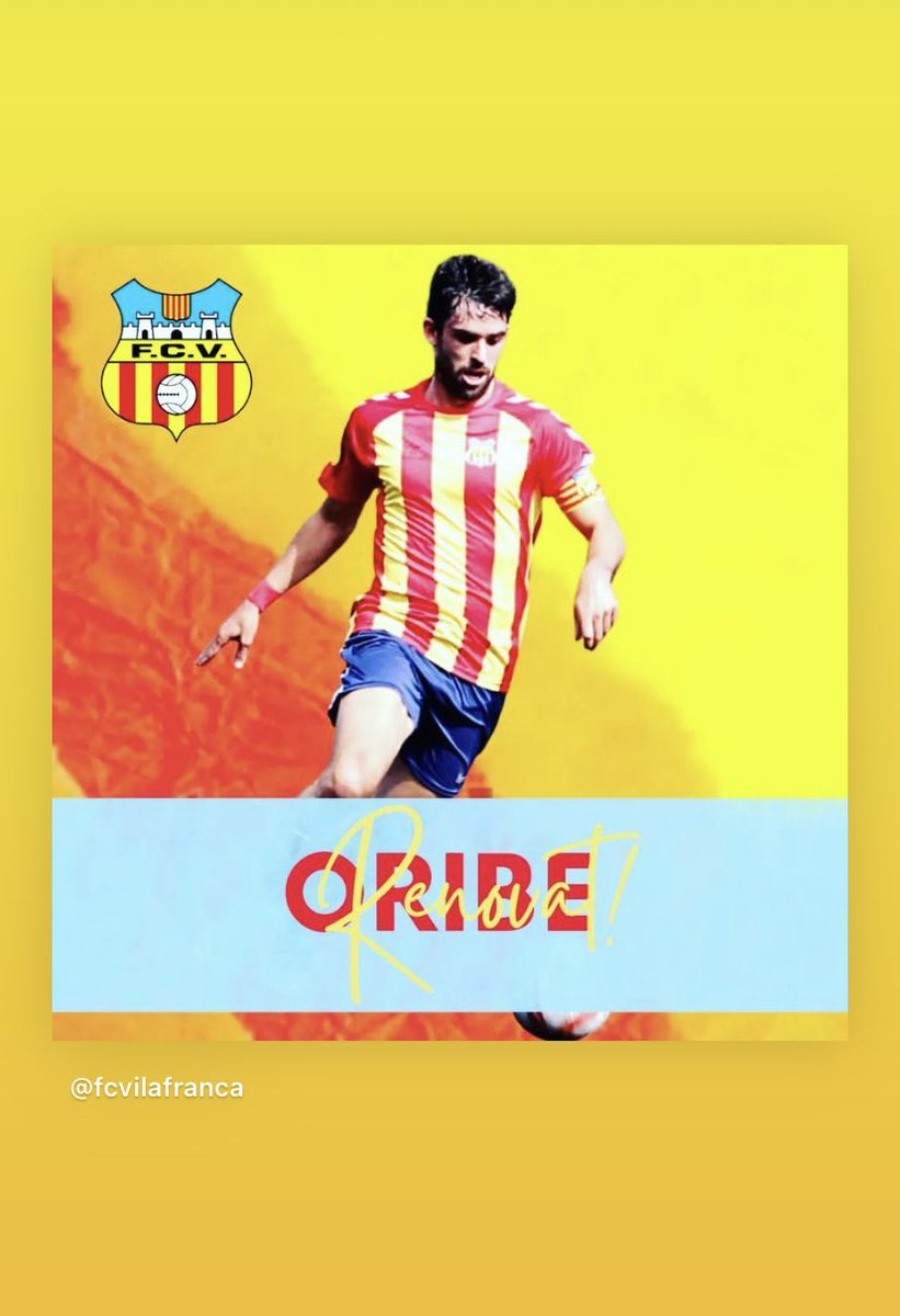 Serà un orgull continuar defensant l’escut del @fcvilafranca un any mes! Ja van 9 pero com el primer dia! 💪