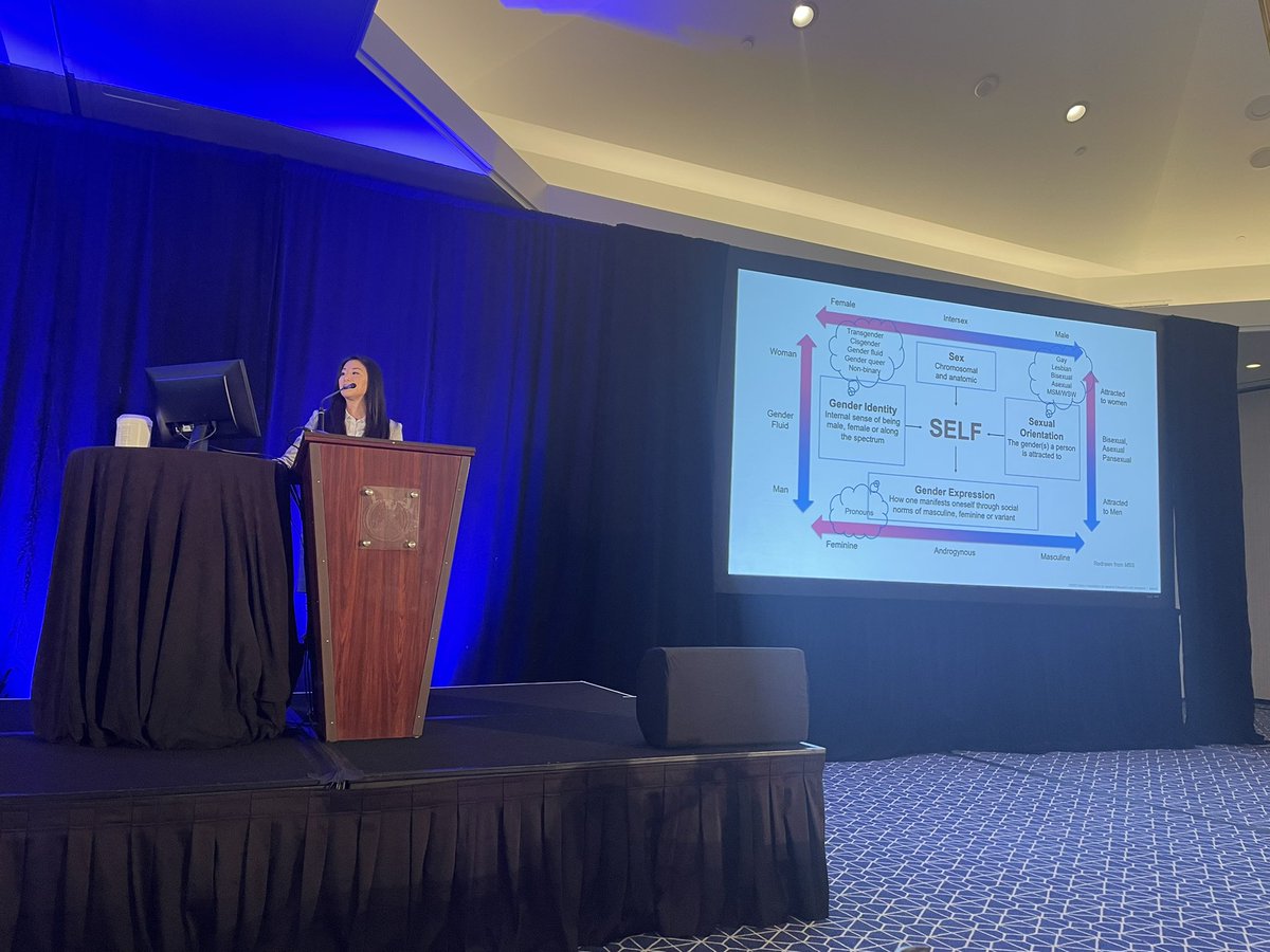DrJewelKling's tweet photo. Dr Michelle Louie presenting practical tips for transgender medicine #transformWH2022 @WHMayoClinic https://t.co/RATeO3Q7LP