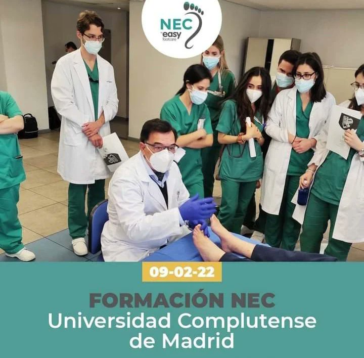 Gdelolmosanchez's tweet photo. INNOVACIÓN  + FORMACIÓN 
NEC junto a la podología en Universidades,  Colegios Oficiales, Clínicas.....
NEC es una patente internacional desarrollada por podólogo español.
La técnica más natural y real sin contraindicaciones ni efectos nocivos.
Producto Sanitario https://t.co/6Px1kLAhlg