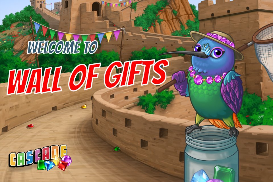 funkitron's tweet photo. Attention, Cascaders! New levels are here!

Come take a walk along the Wall of Gifts where you will have an exciting adventure! https://t.co/IxD02if5XX
