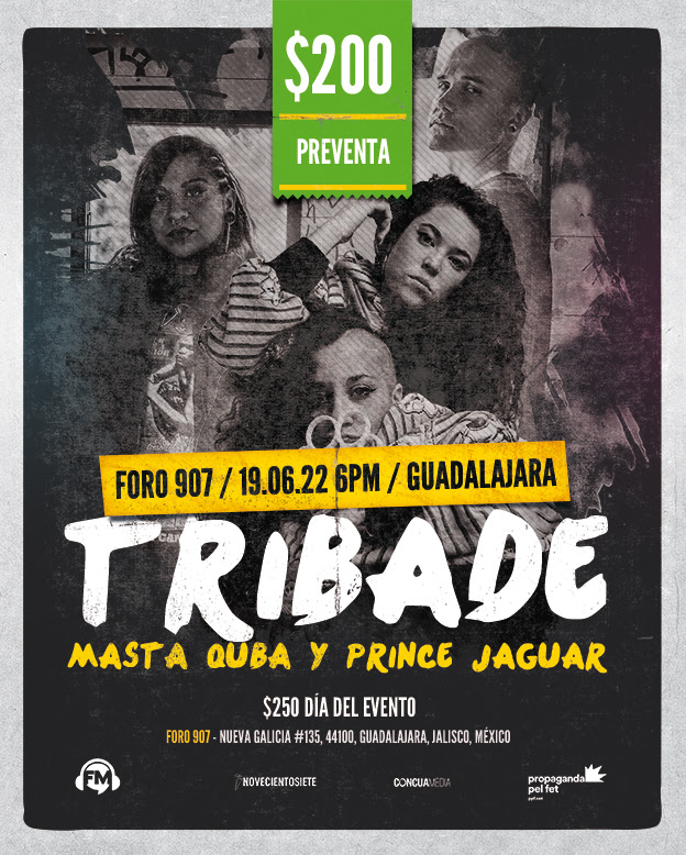 Alafugatv's tweet photo. #Tribade Te presento a las chicas de TRIBADE un grupo de rap barcelonés que llega a Guadalajara este domingo 19 de junio en Foro 907 para presentar su nuevo álbum DYKE, que las ha llevado por varios países. @tribaderap @tribade.dyke https://t.co/IL1GZoJrOH