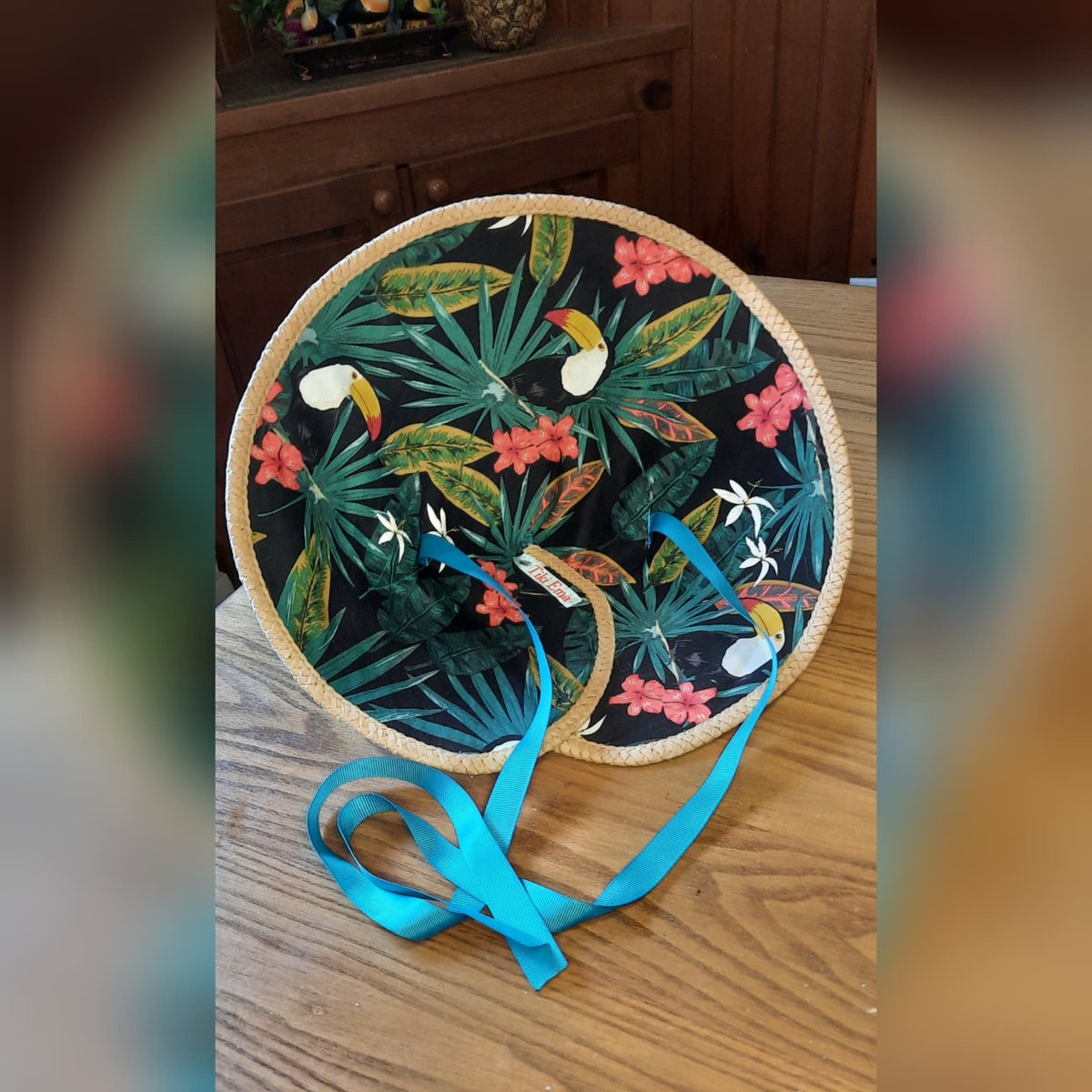 Chapeau Conique style vintage bleue