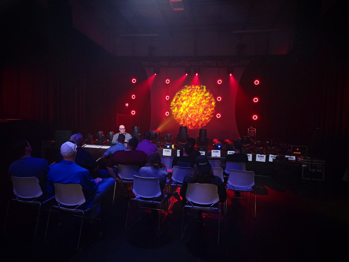 Going strong with our <a href="/Robelighting/">Robe Lighting</a> demos at <a href="/NashSoundCheck/">Soundcheck Nashville</a>. We’ll be here until 5pm, then back at it tomorrow from 10am-2pm. Nothing kicks the weekend off better than #NewRobeGear. Come on down!

#therobeway #robelighting #newgearfriday #robeinnovation #soundchecknashville