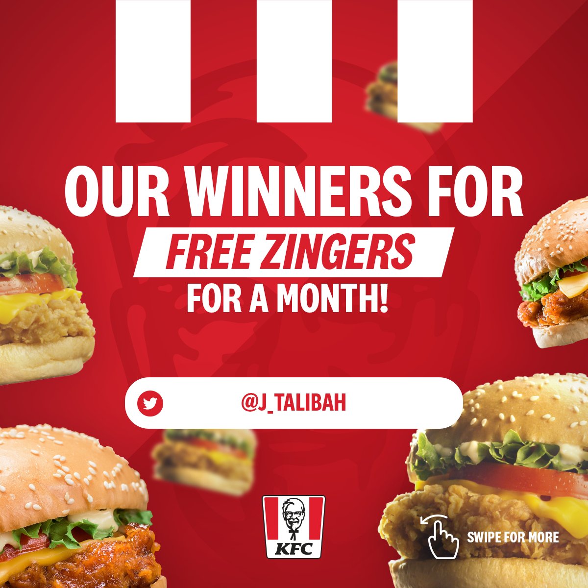 KFC Jamaica on Twitter "*drum roll* 🥁 We have our winners! 🏆 👀 All the