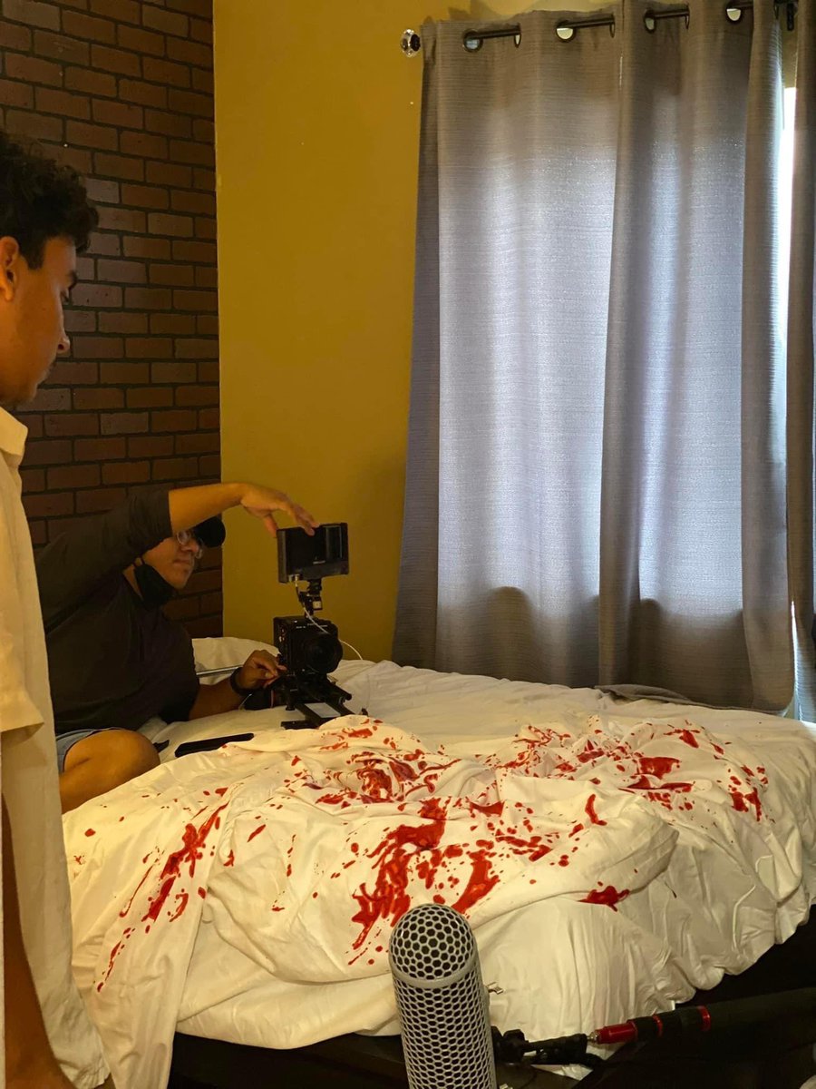 JackKierski's tweet photo. It’s going to be a fun bloody Horror picture! #filmset #theyrereal #indiehorrorfilm #indieshortfilm #horror #slasher #fakeblood #cast #crew #filmmaker #indiefilmmaker #director https://t.co/XaGBsPFpVo