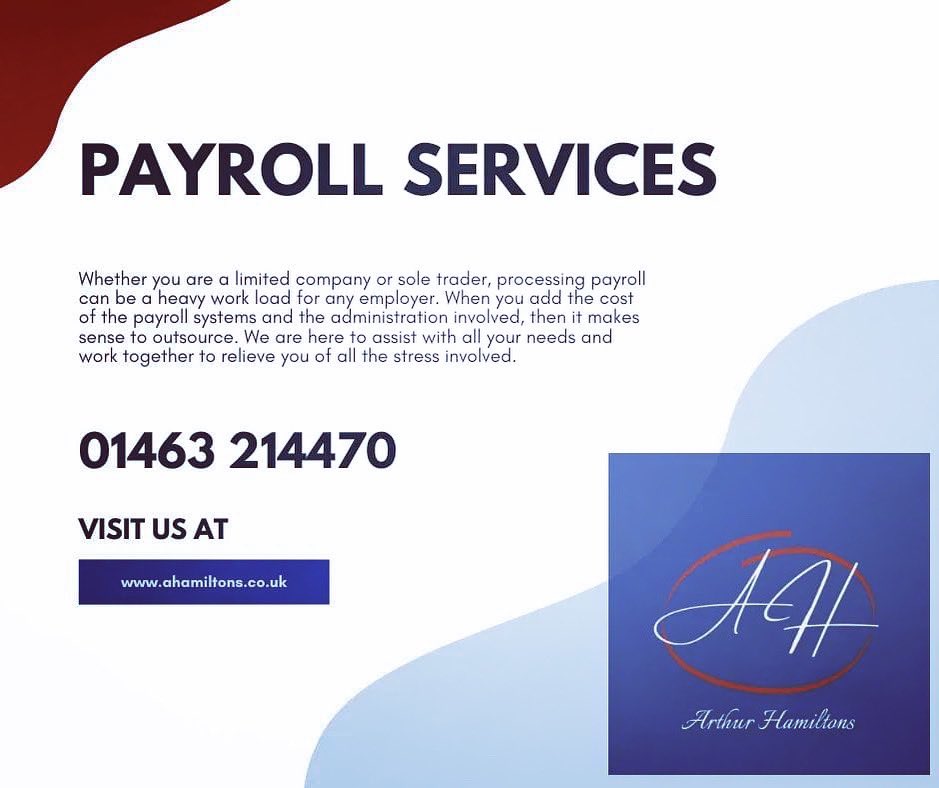 ahamiltonsltd's tweet photo. Payroll services you don't need to worry about 
#payroll #payrollservices #accountsservices #moray #aberdeen #speyside #inverness #aberdeenshire #localbusiness #scotland #uk #accounts https://t.co/tqBSPej57n
