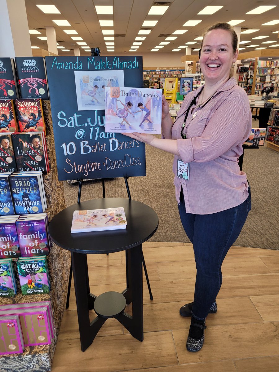 We can't wait for tomorrow's special event! Amanda Malek-Ahmadi will be here for story time and... drum roll please...Dance Class! #BNArrowhead #10balletdancers #amandamalekahmadi  #readingisfun #storytime