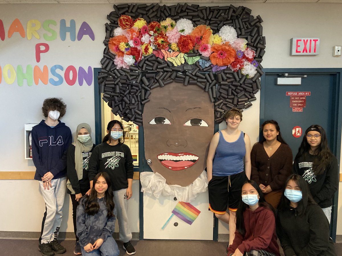 Congrats to Ms Phan’s class for winning the #prideweek door decorstion contest. A tribute to Marsha P Johnson.  Thanks to our GSA club for organizing a great week.