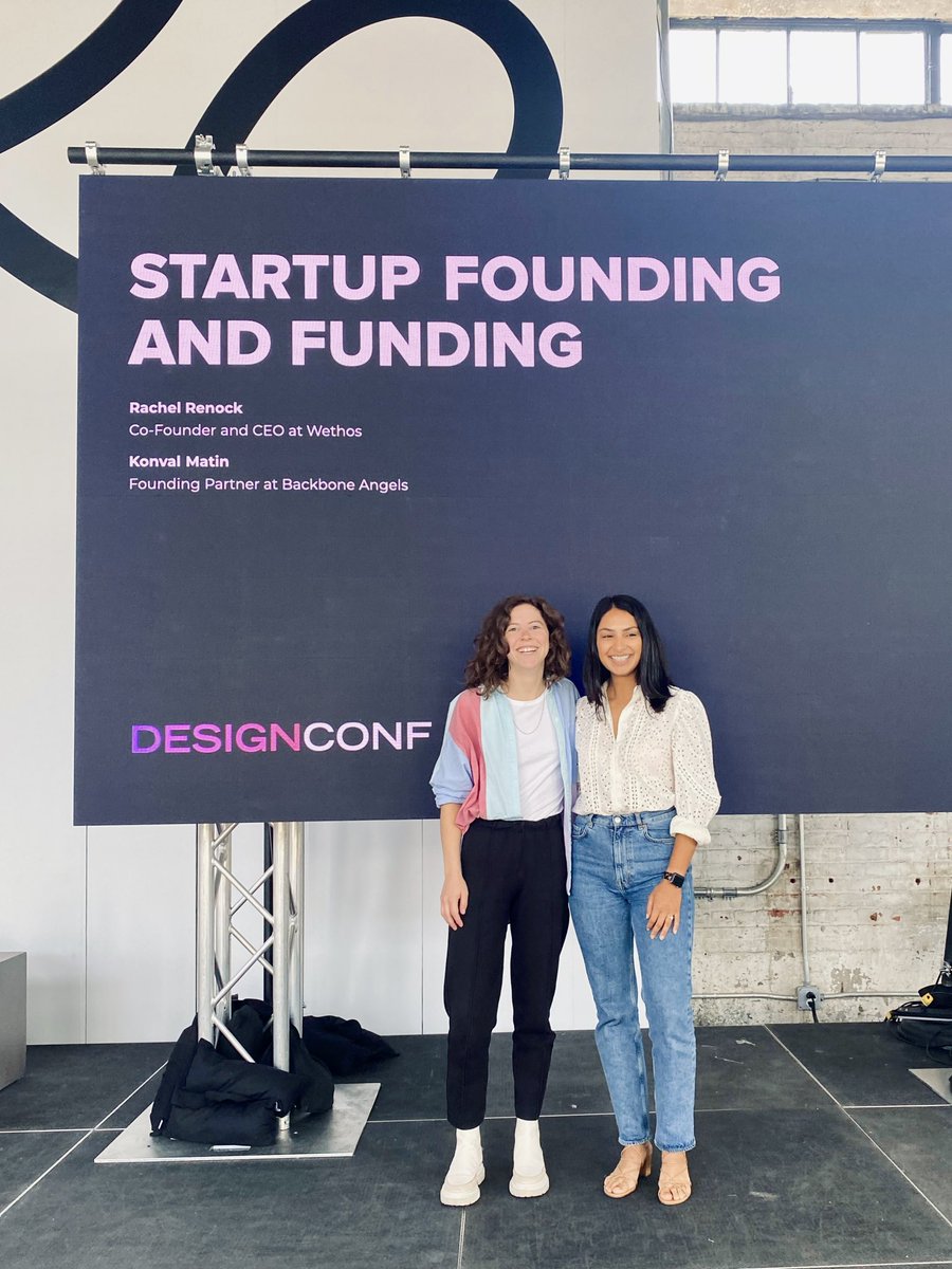 And of course finally meeting @backboneangels founders IRL was a highlight! Fireside chat with @rachren1 about her journey from designer to founder and the impact of @wethosco. You’ll want to watch her and the team eat the market #designconf