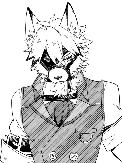 Doodle tht one wolf butler from #ZenlessZoneZero 