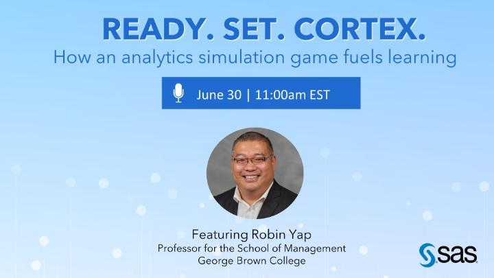 digital_howell's tweet photo. Cortex is an analytics simulation game developed by SAS in partnership with HEC Montreal. Join us to hear from @GBCollege participants who will share their thoughts and experience from their latest Cortex game.
#Podcast #SASAnalytics #SASCortex
https://t.co/qq8p3QIbsh https://t.co/uUMVPpHpNy