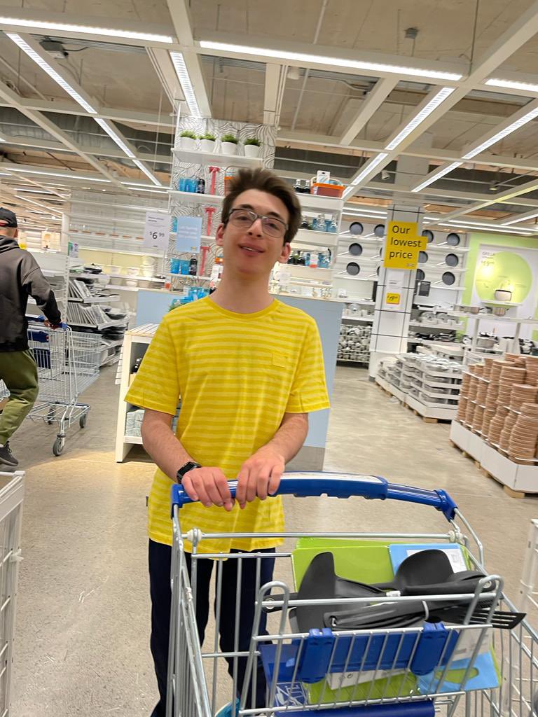 GalitKleiner's tweet photo. Benji on day 2 of his bona fide job at IKEA with his totally amazing Boss Lady Destiny. IKEA doesn’t just talk the language of inclusion, they embody it. Benji is so happy to have found his place amongst his new work family at IKEA. And I couldn’t be more proud. @IKEACanada https://t.co/9YparPH4Uc