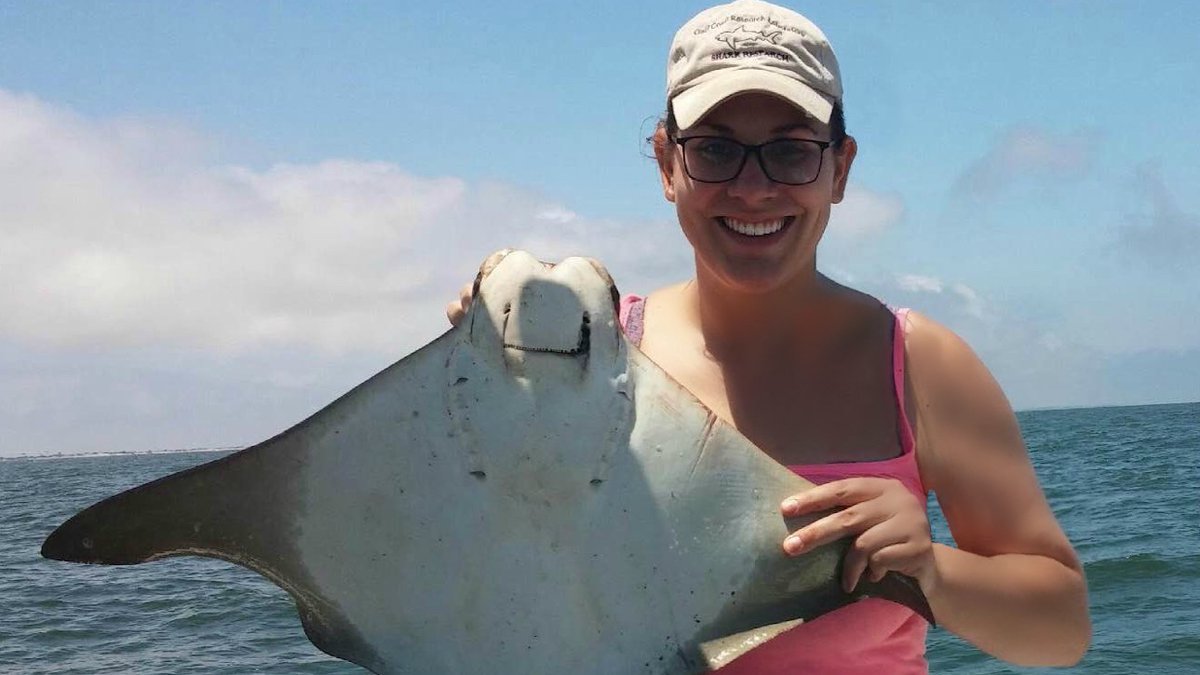 USMPhillipsLab's tweet photo. Congrats to @helenkweber on a successful MS thesis defense today! She rocked it! Stay tuned for her next paper on #Cownose #Rays population #genetics! #WomeninSTEM #FlatSharkFriday https://t.co/aulsrmxQ1i