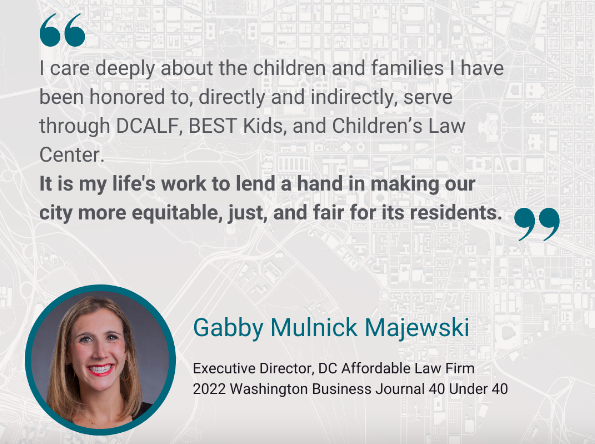 JudithSandalow's tweet photo. Congratulations to @DCAffordableLaw's Gabby Majewski on being recognized by @WBJonline in their 40 Under 40 Awards! So proud to see Gabby's dedication to ensuring all DC residents have #accesstojustice celebrated. 👏 https://t.co/0mNSUyZSpR