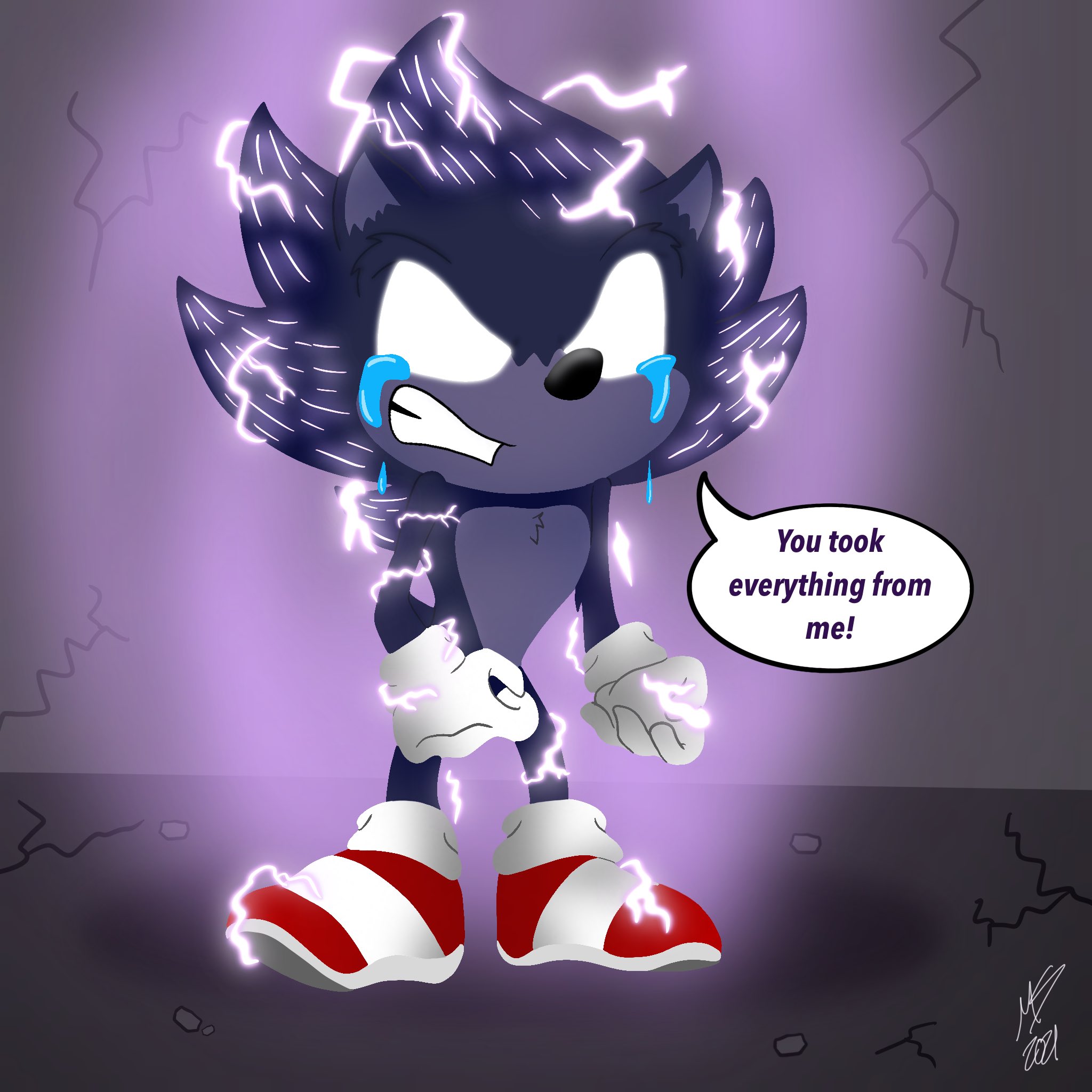 How To Draw Dark Sonic for Beginners 