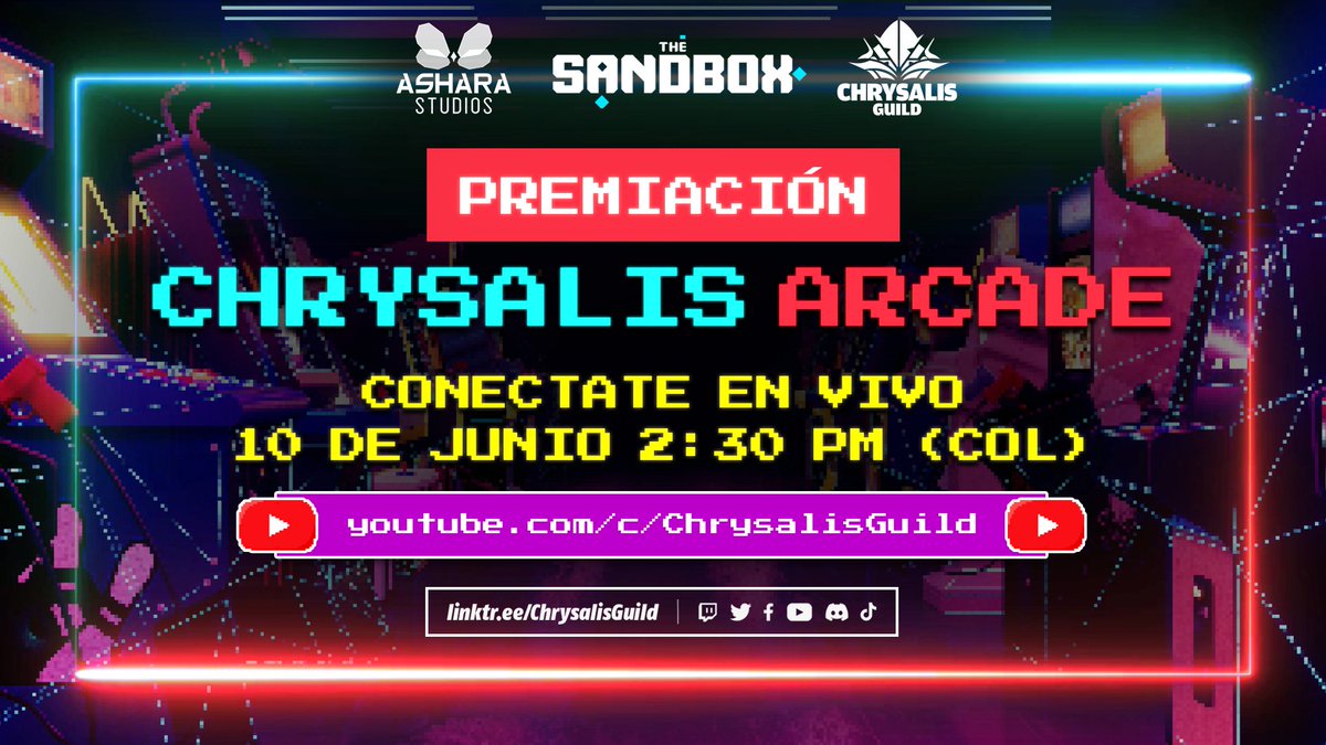 ChrysalisGuild's tweet photo. Ya estamos EN VIVO🔴con la premiación del concurso #ChrysalisArcade🕹️
Conéctate aquí para ver las propuestas enviadas!🏆
⬇️
https://t.co/3TIM1XLvO6
#voxedit #TheSandbox https://t.co/XaMVLSDQKD