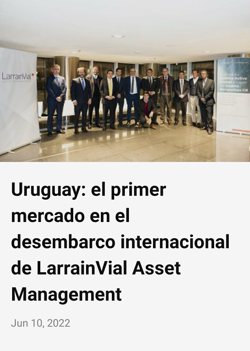 ¿Qué le falta a esta foto <a href="/larrainvial/">LarrainVial</a>?

A mi me daría vergüenza publicitar una foto así como indicador de triunfo en la apertura de un mercado y no preguntarme por qué mis políticas de empresa arrojan un equipo conformado sólo por hombres para la expansión del negocio.