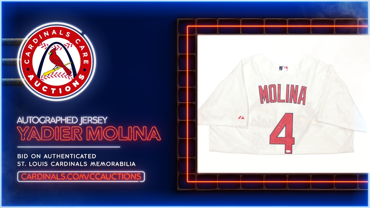 CardinalsCare on X: Place your bids now on tonight's Cardinals Care  Auction items, including this autographed Yadier Molina jersey!  🔗  / X