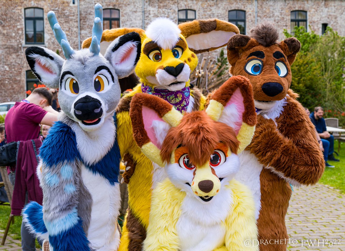Jules (@julesthestoat) on Twitter photo Bleat, hop, yip and dook!
Being fluffy with friends is the best thing ever ❤️
#FursuitFriday #furry
🦌: <a href="/CarlitoDurr/">Carlito 🍀</a>
🦘: <a href="/TellKangaroo/">Tell</a>
🦊: <a href="/ShinyKimiko/">Shiny✨Kimiko</a>
🌟: Me
📸: <a href="/Drachetto/">Drachetto 🐲🍝 🔜 Awoostria</a> Bleat, hop, yip and dook!
Being fluffy with friends is the best thing ever ❤️
#FursuitFriday #furry
🦌: <a href="/CarlitoDurr/">Carlito 🍀</a>
🦘: <a href="/TellKangaroo/">Tell</a>
🦊: <a href="/ShinyKimiko/">Shiny✨Kimiko</a>
🌟: Me
📸: <a href="/Drachetto/">Drachetto 🐲🍝 🔜 Awoostria</a>