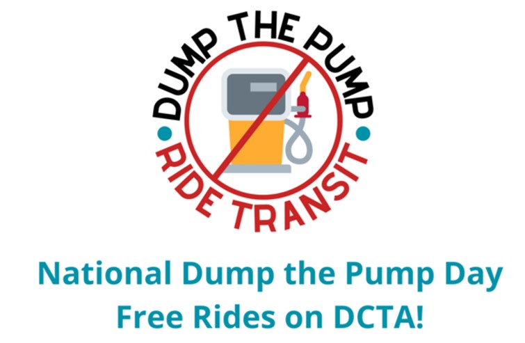 Andy_Eads's tweet photo. Denton County Transportation Authority (DCTA) is celebrating National Dump the Pump Day on Thursday, June 16, 2022. Passengers will be treated to free rides  on Denton Connect fixed routes and along the entire route of the DCTA A-train. Visit https://t.co/JL0aX5zClw. https://t.co/JAzyUzOl1q