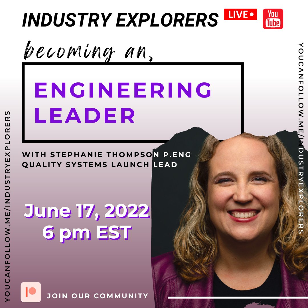 LIVE 6/17
Subscribe! ow.ly/ZNv250IASML

#industryexplorers #careergoals #careers #college #students #careeradvice #jobseekers #genz #millennials #millennial #education #top100 #top100mostpowerfulwomen #womeninstem #stem #careersinstem #breakthebarriers #breakthebias